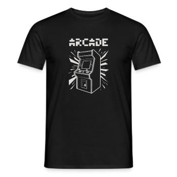 ARCADE Retro Arcade Slot Machine 80s 90s Gamer - Men's T-Shirt - black - Front - AI Model Male 178 light (178cm)