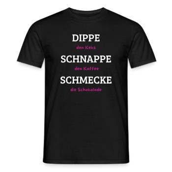 Dippe den Keks Kaffee Schmecke Spruch - Männer T-Shirt - Schwarz - Vorne - AI Model Male 178 light (178cm)