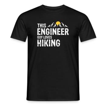 Engineer Who Hikes Proud Trail Trekker Outdoor Fan - Men's T-Shirt - black - Front - AI Model Male 178 light (178cm)