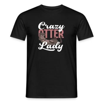 Seeotter-dame - Männer T-Shirt - Schwarz - Vorne - AI Model Male 178 light (178cm)