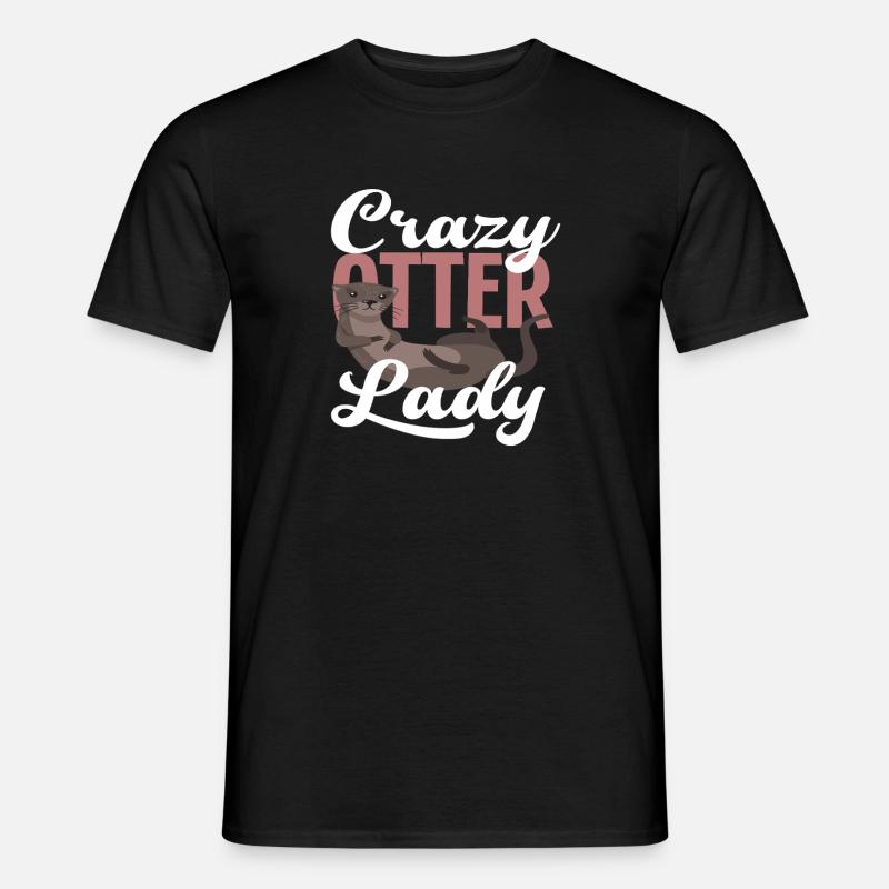Seeotter-dame - Männer T-Shirt - Schwarz