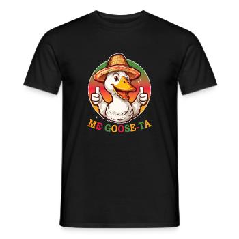 Me Goose Ta lustige Gans Mexiko - Männer T-Shirt - Schwarz - Vorne - AI Model Male 178 light (178cm)