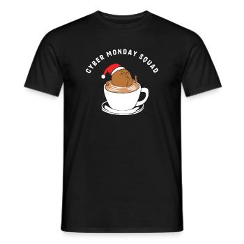 Cyber Monday Kaufrausch - Männer T-Shirt - Schwarz - Vorne - AI Model Male 178 light (178cm)