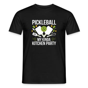 Pickleball My Kinda Kitchen Party - Men's T-Shirt - black - Front - AI Model Male 178 light (178cm)