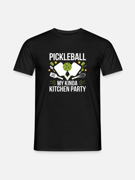 Pickleball My Kinda Kitchen Party - Men's T-Shirt - black