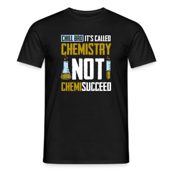 Chimie Chimiste Professeur de chimie Dire science - T-shirt homme - noir - Devant - AI Model Male 178 light (178cm)