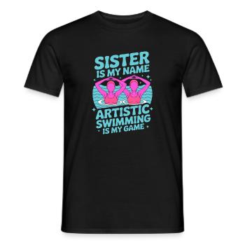 Synchronschwimmen Kunstschwimmen Wassersport - Männer T-Shirt - Schwarz - Vorne - AI Model Male 178 light (178cm)