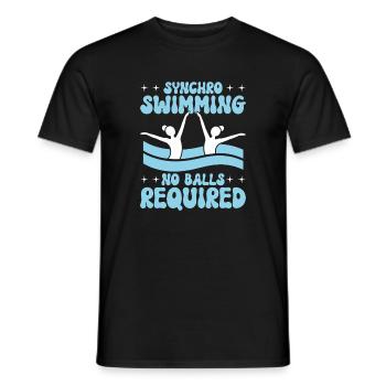 Synchronschwimmen Kunstschwimmen Wassersport - Männer T-Shirt - Schwarz - Vorne - AI Model Male 178 light (178cm)