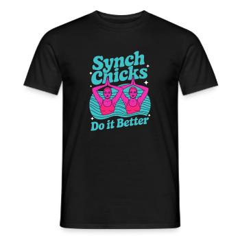 Natation synchronisée Natation artistique Sports nautiques - T-shirt homme - noir - Devant - AI Model Male 178 light (178cm)