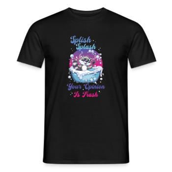 Waschbär Splish Splash - Männer T-Shirt - Schwarz - Vorne - AI Model Male 178 light (178cm)