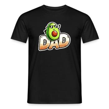 Sunny Avocado Dad Design, Fathers  - Men's T-Shirt - black - Front - AI Model Male 178 light (178cm)
