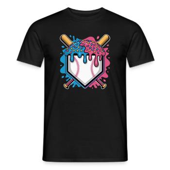 Baseball Home Plate Mit Eis Und Streuseln - Männer T-Shirt - Schwarz - Vorne - AI Model Male 178 light (178cm)