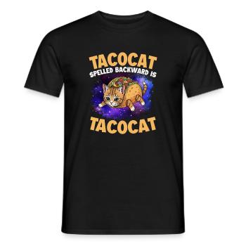 Tacocat rückwärts geschrieben ist Tacocat - Männer T-Shirt - Schwarz - Vorne - AI Model Male 178 light (178cm)