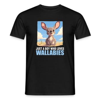Wallabies Wallaby - Men's T-Shirt - black - Front - AI Model Male 178 light (178cm)