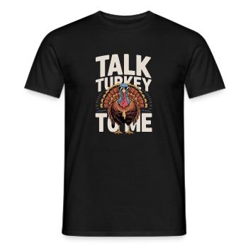 Parlez-moi de la dinde Dicton de Thanksgiving en dinde - T-shirt homme - noir - Devant - AI Model Male 178 light (178cm)