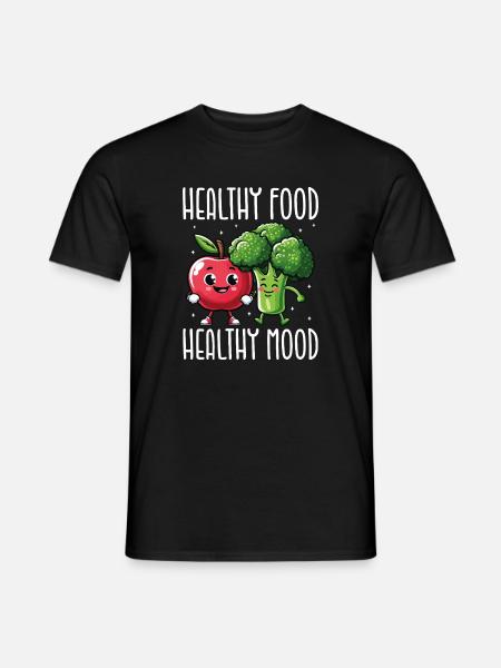 Gezond Voedsel Gezonde Stemming Zoete Fruit Groenten - Heren T-shirt - zwart