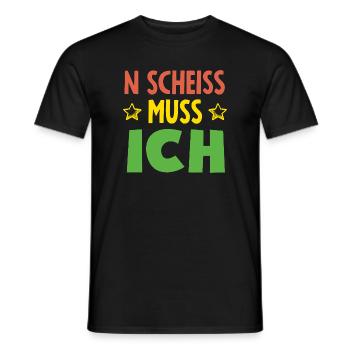 N shit I have to – middle finger - Men's T-Shirt - black - Front - AI Model Male 178 light (178cm)