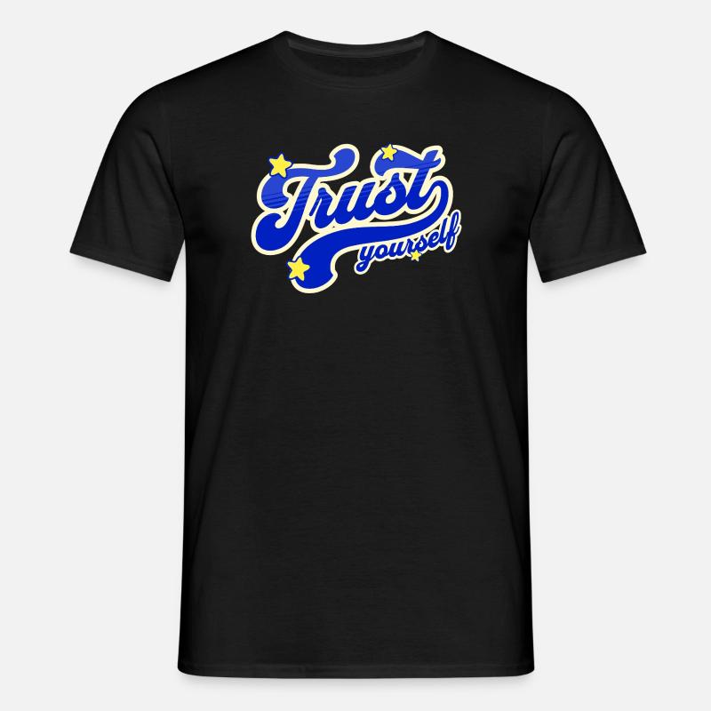 Self-Confidence Starry Script - Men's T-Shirt - black