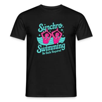 Synchronschwimmen Kunstschwimmen Wassersport - Männer T-Shirt - Schwarz - Vorne - AI Model Male 178 light (178cm)