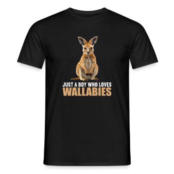 Wallabies Wallaby - Men's T-Shirt - black - Front - AI Model Male 178 light (178cm)