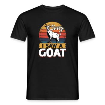 Funny Farm Animal Goat - Men's T-Shirt - black - Front - AI Model Male 178 light (178cm)
