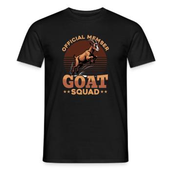 Funny Farm Animal Goat - Men's T-Shirt - black - Front - AI Model Male 178 light (178cm)
