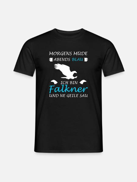 Falknerei Falkner Falknerin Beizjagd Greifvogel - Männer T-Shirt - Schwarz
