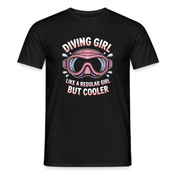 Diving Saying Girl Funny Diving Gift - Men's T-Shirt - black - Front - AI Model Male 178 light (178cm)