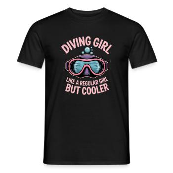 Diving Saying Girl Funny Diving Gift - Men's T-Shirt - black - Front - AI Model Male 178 light (178cm)