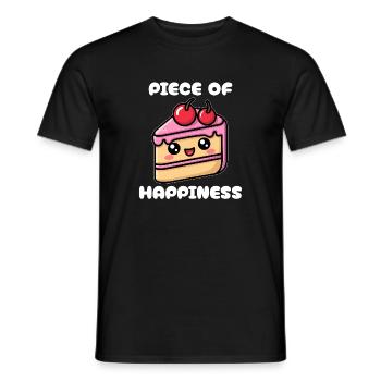A piece of happiness - Men's T-Shirt - black - Front - AI Model Male 178 light (178cm)
