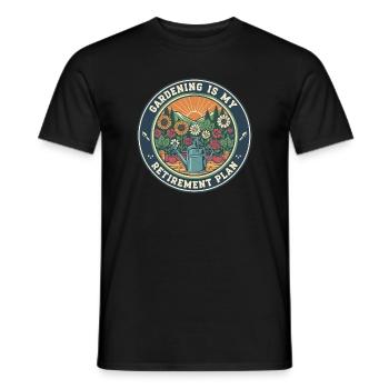 Gardening Is My Retirement Plan - Men's T-Shirt - black - Front - AI Model Male 178 light (178cm)
