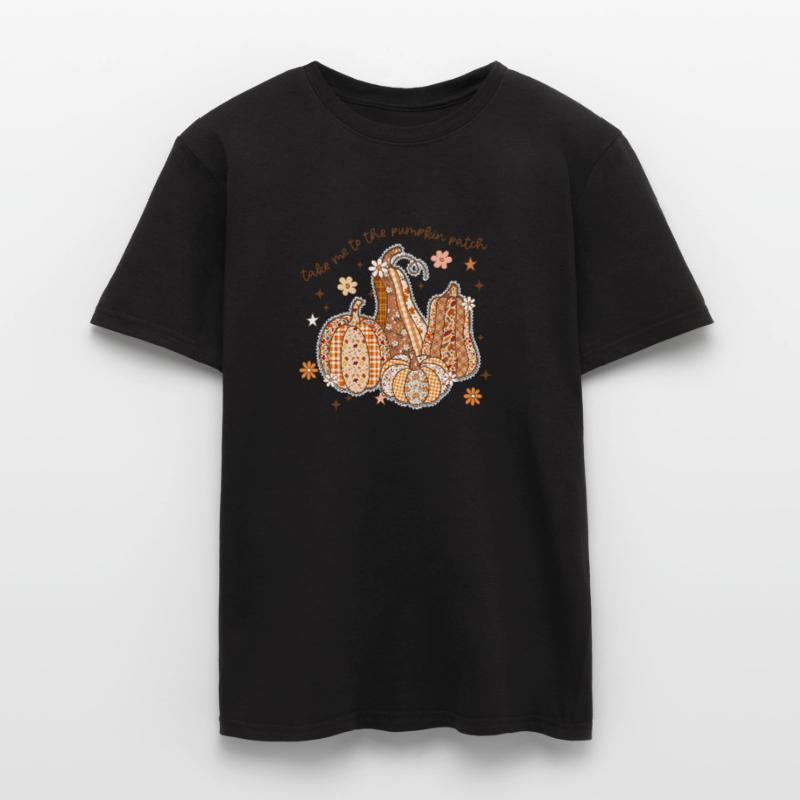 Patchwork Kürbis Patch Männer T-Shirt