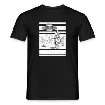 OVNI Western Knight - T-shirt homme - noir - Devant - AI Model Male 178 light (178cm)