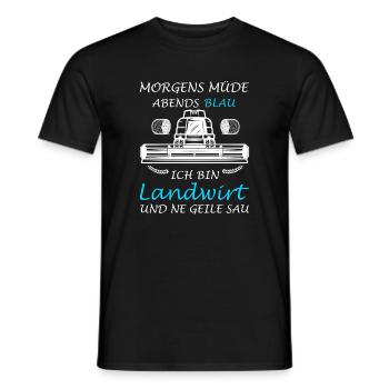 Farmer Agriculture Tractor Tractor Driver - Men's T-Shirt - black - Front - AI Model Male 178 light (178cm)