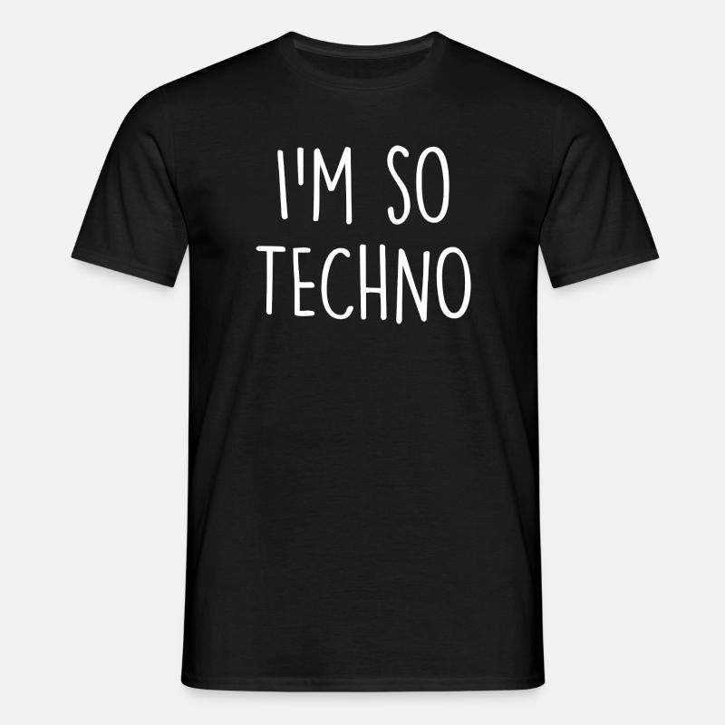 Techno - Männer T-Shirt - Schwarz