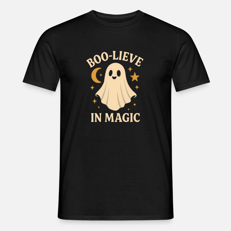 Boo-Lieve in Magic Ghost Tee - Men’s T-shirt - black
