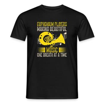 Euphonium Making Beautiful Music Baritone Marching - Men's T-Shirt - black - Front - AI Model Male 178 light (178cm)