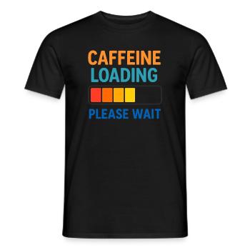 Coffee Loading Bar Waiting Time - Men's T-Shirt - black - Front - AI Model Male 178 light (178cm)