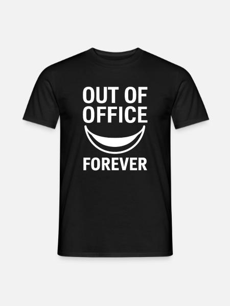 Voor altijd niet op kantoor - Gepensioneerd overhemd - Heren T-shirt - zwart