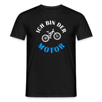 I AM THE MOTOR Gravel Bike Gravek Bike Rider - Men's T-Shirt - black - Front - AI Model Male 178 light (178cm)