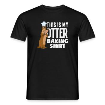 Seeotter Cartoon Backen Shirt - Männer T-Shirt - Schwarz - Vorne - AI Model Male 178 light (178cm)