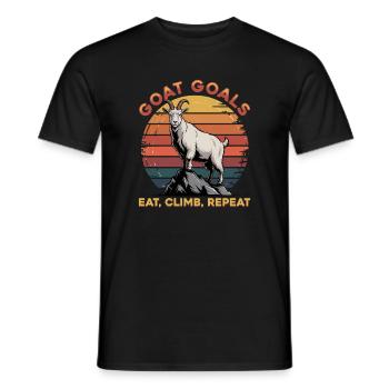 Funny Farm Animal Goat - Männer T-Shirt - Schwarz - Vorne - AI Model Male 178 light (178cm)