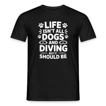 Diving Saying Dogs Funny Diving Gift - Men's T-Shirt - black - Front - AI Model Male 178 light (178cm)
