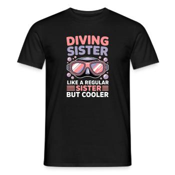 Diving Saying Girl Funny Diving Gift - Men's T-Shirt - black - Front - AI Model Male 178 light (178cm)
