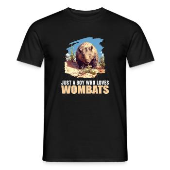 Wombats Wombat - Männer T-Shirt - Schwarz - Vorne - AI Model Male 178 light (178cm)