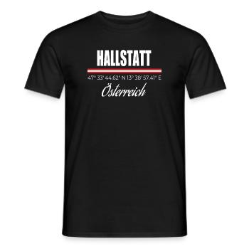 Hallstatt - Men's T-Shirt - black - Front - AI Model Male 178 light (178cm)