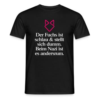 Gegen Rechts - Männer T-Shirt - Schwarz - Vorne - AI Model Male 178 light (178cm)