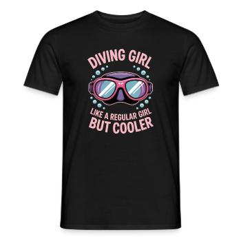 Diving Saying Girl Funny Diving Gift - Men's T-Shirt - black - Front - AI Model Male 178 light (178cm)