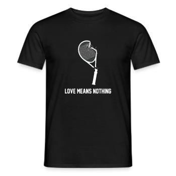 Love Means Nothing – Lustiges Tennis Design - Männer T-Shirt - Schwarz - Vorne - AI Model Male 178 light (178cm)