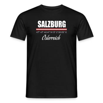 Salisburgo - T-shirt uomo - nero - Fronte - AI Model Male 178 light (178cm)